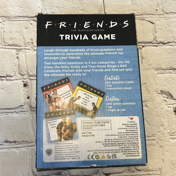 NWT Friends The Television Series Trivia Game - Picture 3 of 3
